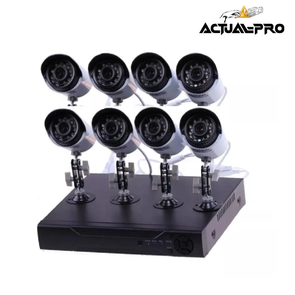 Kit 8 Cámaras de seguridad HD AHD con DVR y WiFi