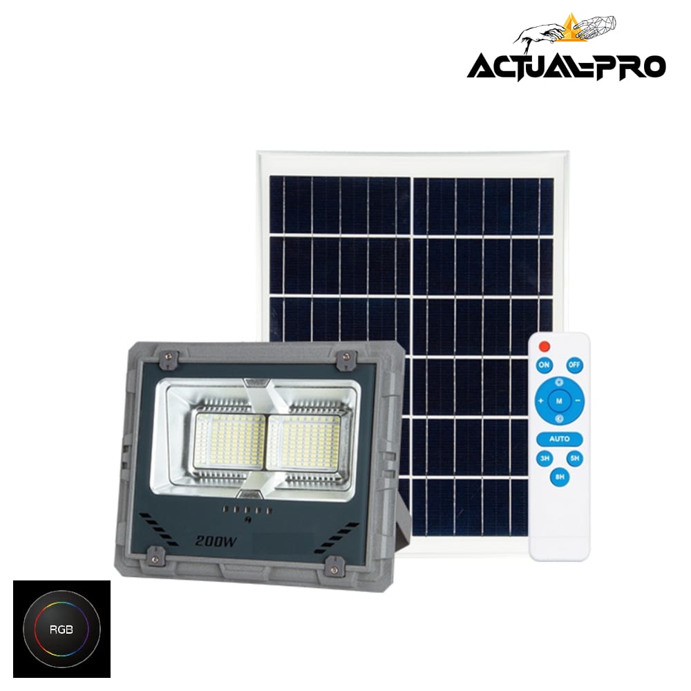 Proyector LED Solar 200w RGB