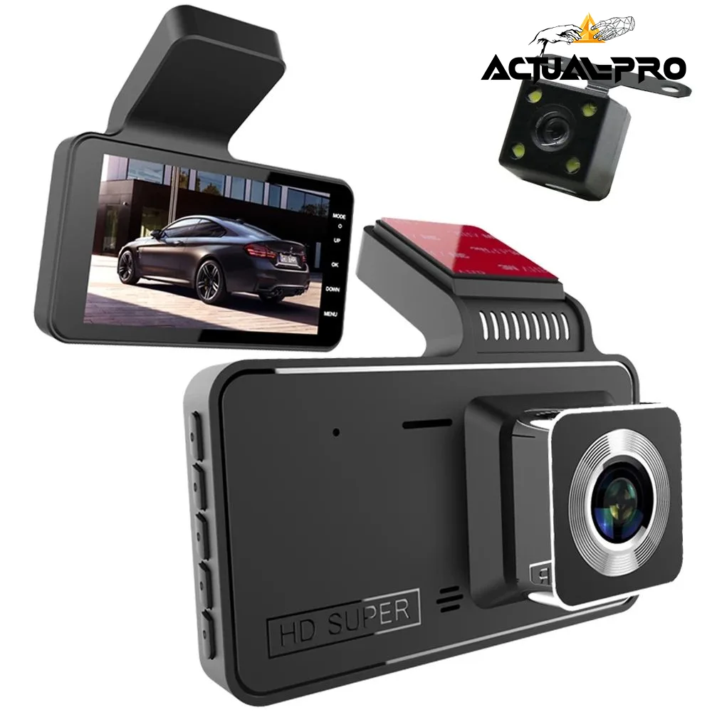 Cámara Vehículo Doble Lente Dual 170 Grado 1080p